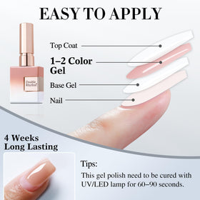 Double Rhythm 15 ML Gel Polish Jelly Nude A1368 packaging
