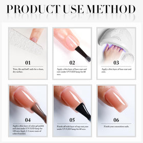 Double Rhythm 15 ML Gel Polish Jelly Nude A1368 with other nail art tools