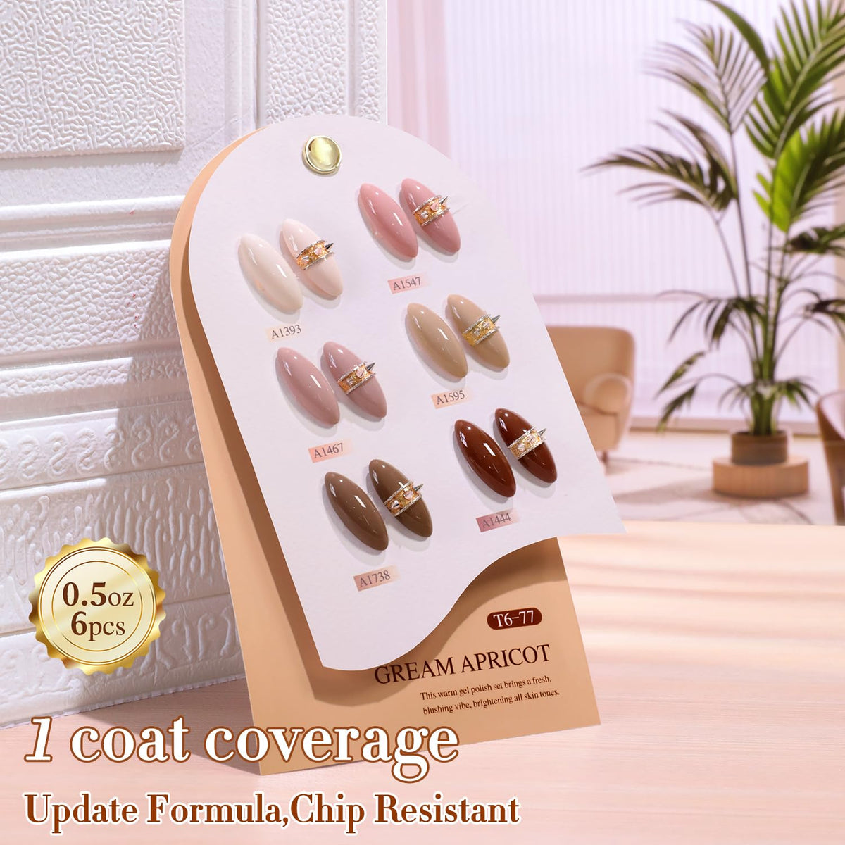 Double Rhythm Gel Polish Set 6 Pcs 15 ML avec lampe UV à côté