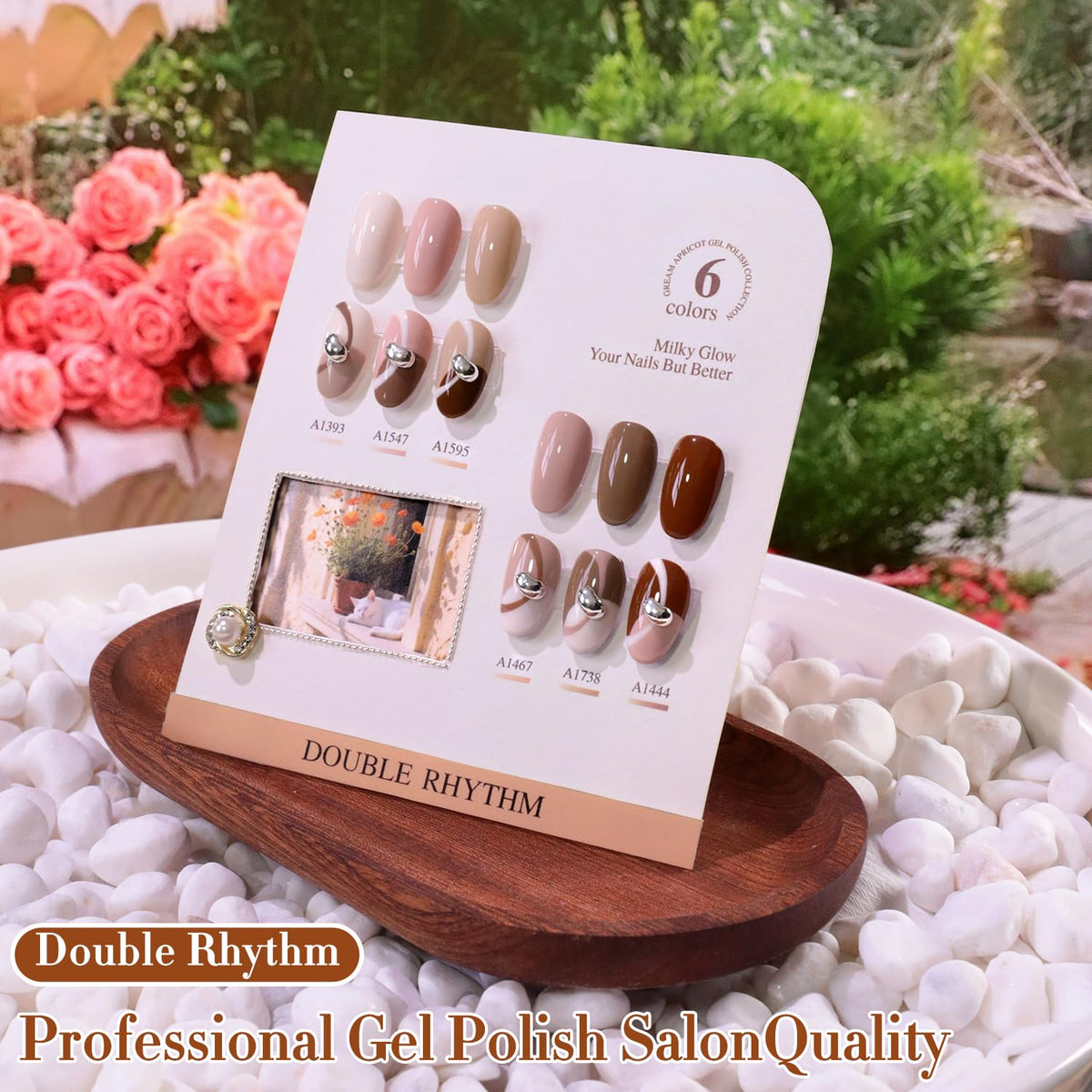 Double Rhythm Gel Polish Set 6 Pcs 15 ML vue de dos des flacons