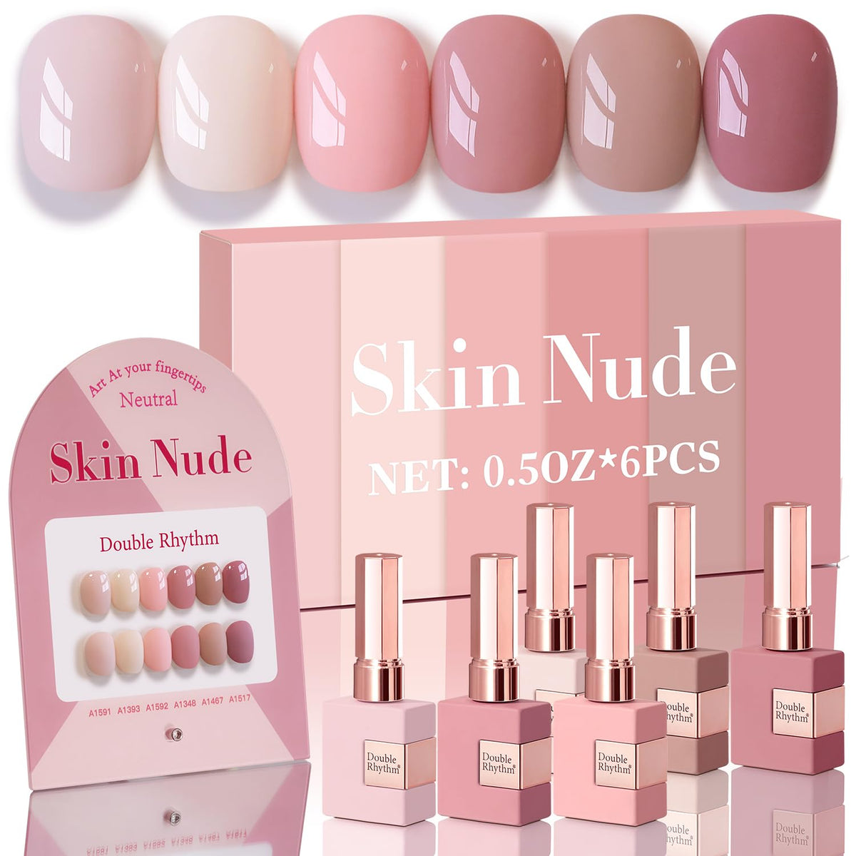 Double Rhythm Gel Polish Set 6 Pcs 15 ML vue de face