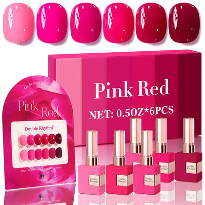 Double Rhythm Kit de Vernis Gel 6 Pcs 15 ML - Couleurs assorties