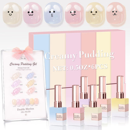 Double Rhythm set de vernis gel 6 pcs 15 ml en couleurs variées