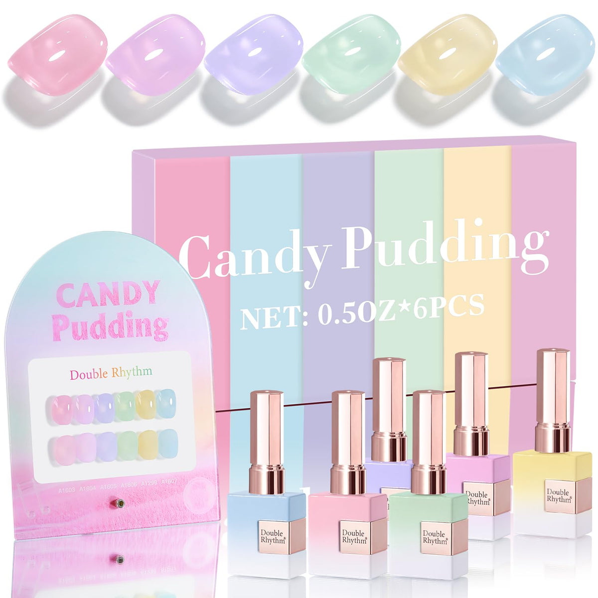 Double Rhythm Set de Vernis Gel 6 Pcs 15 ML en emballage