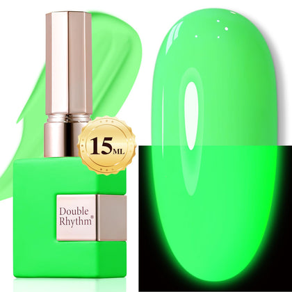 Double Rhythm Vernis à Ongles Gel 15ML Neon Vert Lumière vue de face