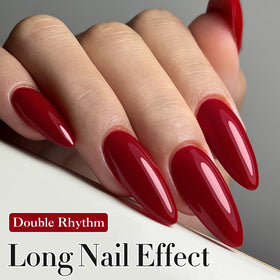 Double Rhythm Vernis à Ongles Gel 15ML Rouge Foncé A1104 - Application sur ongles