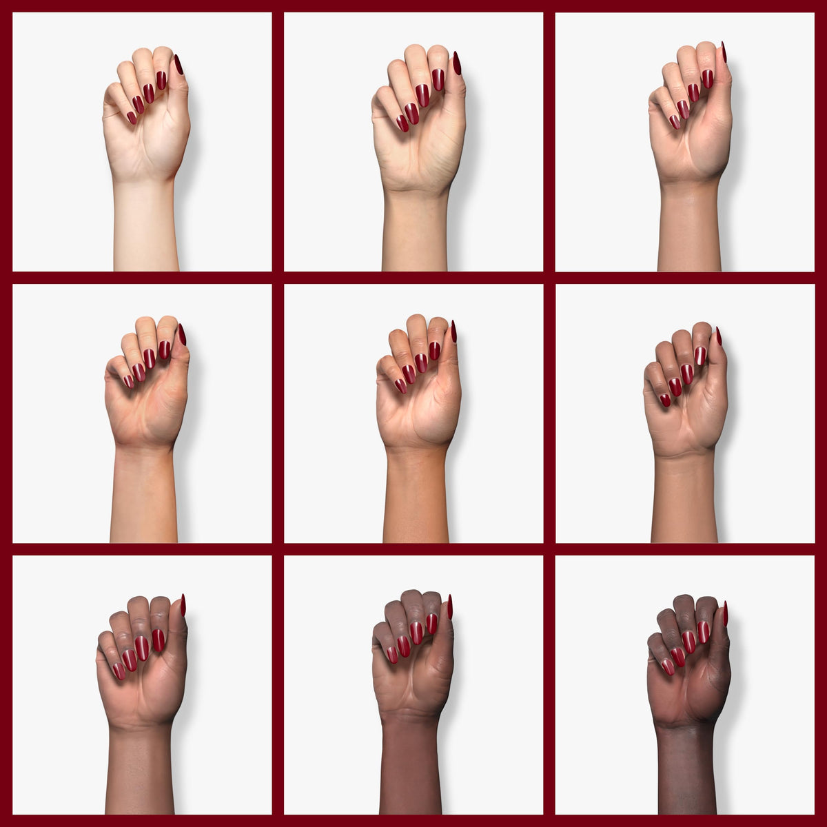 Double Rhythm Vernis à Ongles Gel 15ML Rouge Foncé A1104 - Échantillon de couleur