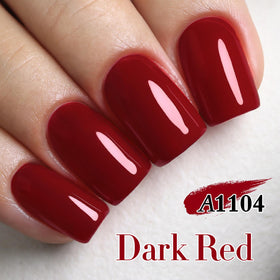 Double Rhythm Vernis à Ongles Gel 15ML Rouge Foncé A1104 - Lame UV pour séchage