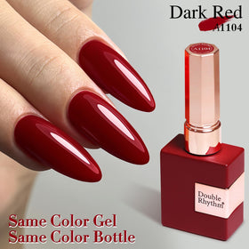 Double Rhythm Vernis à Ongles Gel 15ML Rouge Foncé A1104 - Texture du vernis