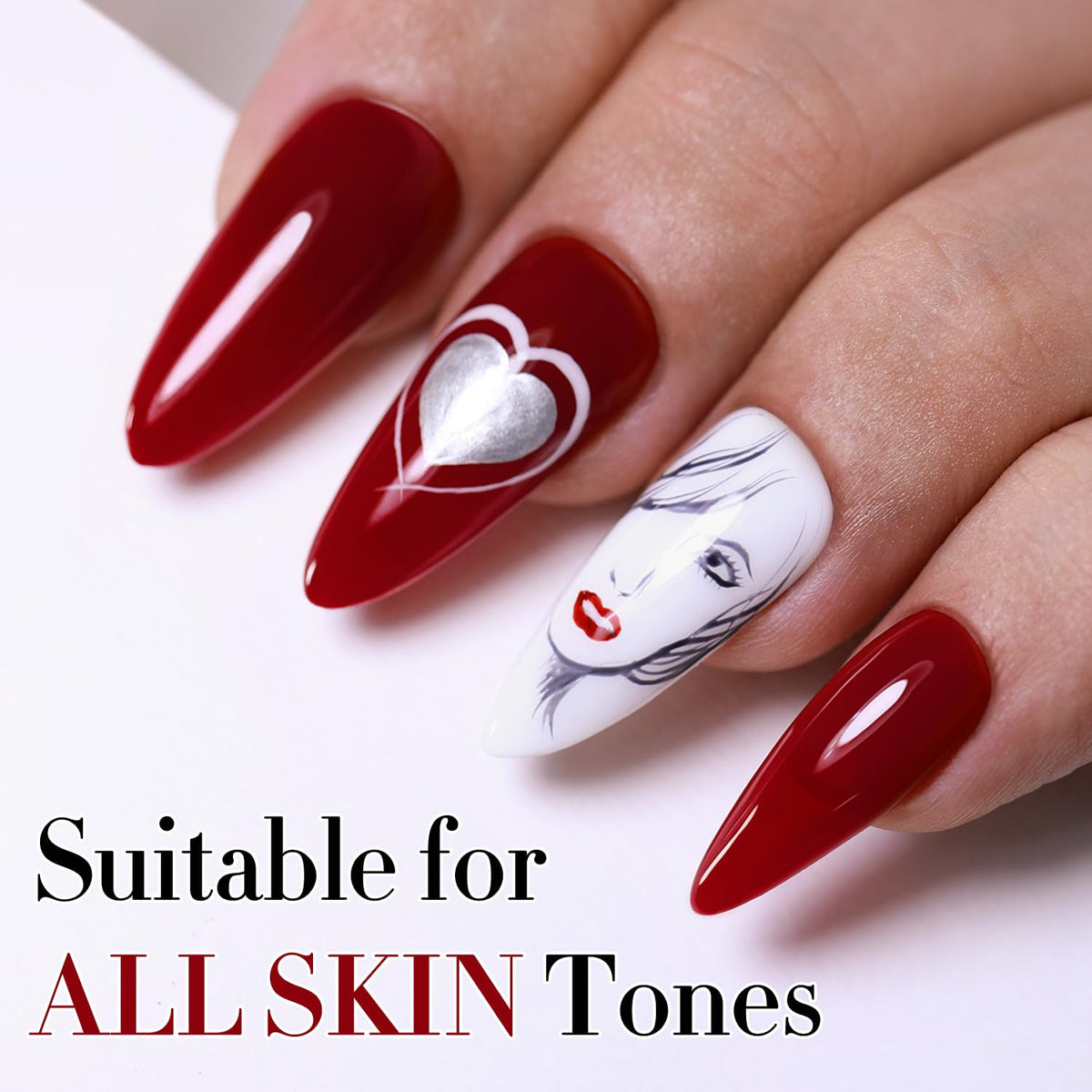 Double Rhythm Vernis à Ongles Gel 15ML Rouge Foncé A1104 - Utilisation à domicile