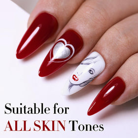 Double Rhythm Vernis à Ongles Gel 15ML Rouge Foncé A1104 - Utilisation à domicile