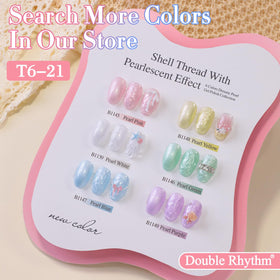 Double Rhythm Vernis Gel 15ML Pearl White avec base et top coat