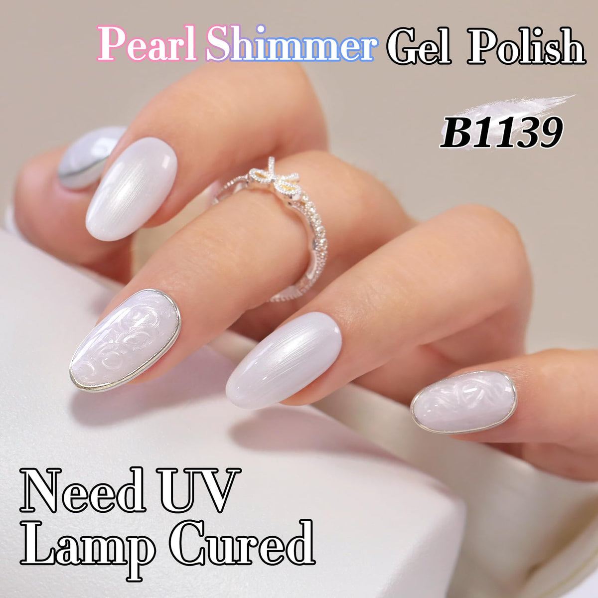 Double Rhythm Vernis Gel 15ML Pearl White avec d'autres couleurs