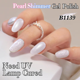 Double Rhythm Vernis Gel 15ML Pearl White avec d'autres couleurs
