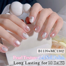 Double Rhythm Vernis Gel 15ML Pearl White en usage à domicile