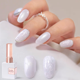Double Rhythm Vernis Gel 15ML Pearl White vue de face