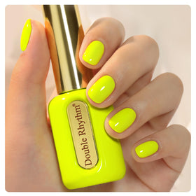 Double Rhythm Vernis Gel Jaune Néon 15ml vue de face