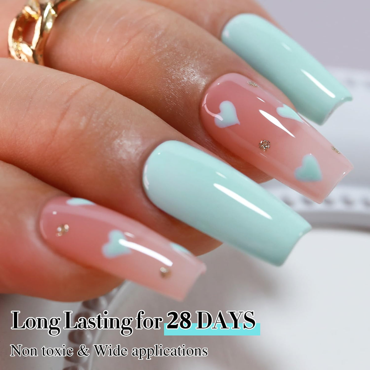 Double Rhythm Vernis Gel Milky 15ml à côté d'autres vernis