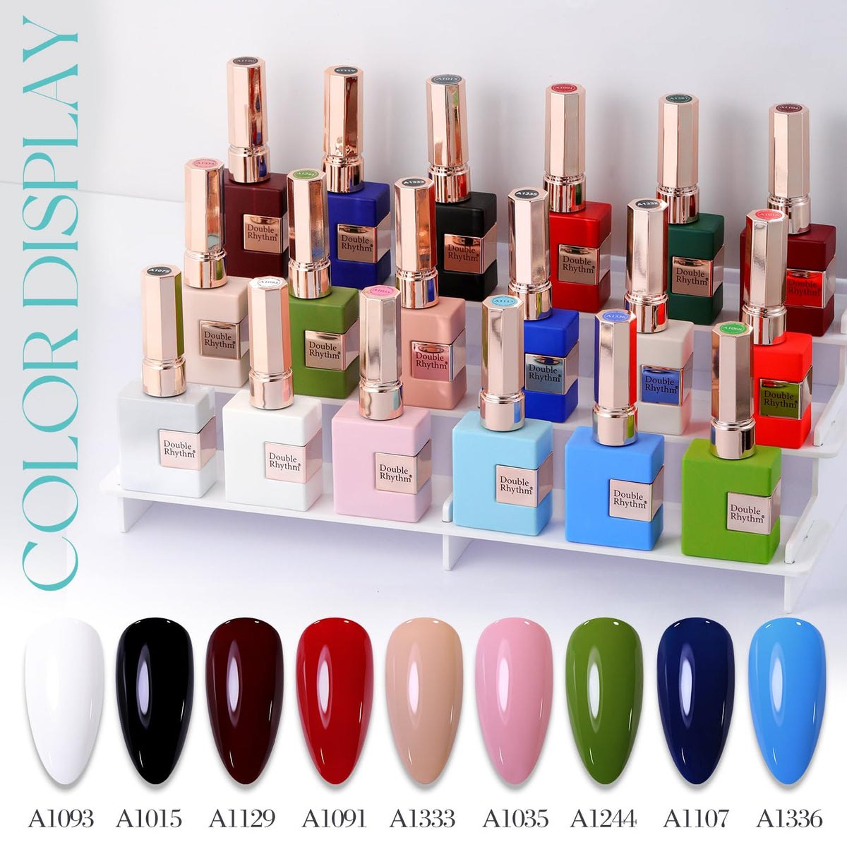 Double Rhythm Vernis Gel Milky 15ml avec accessoires de nail art