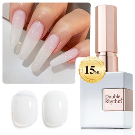 Double Rhythm Vernis Gel Milky White 15ml vue de face