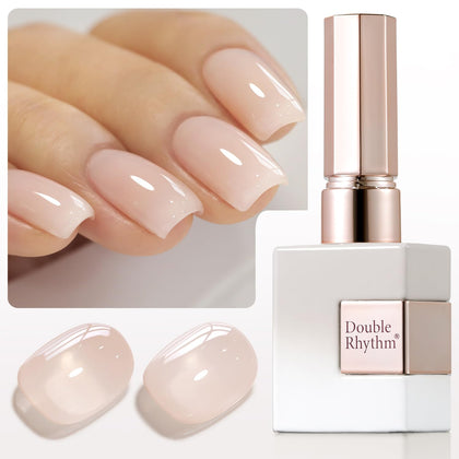 Double Rhythm Vernis Gel Translucide 15ml couleur beige nude vue avant