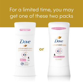 Dove Antiperspirant Déodorant Stick Care Avancé sans taches sur les vêtements