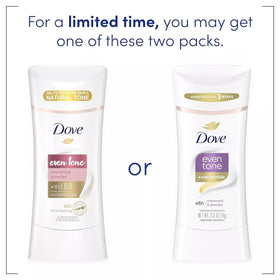 Dove Antiperspirant Équilibre de Teint 358g packagings