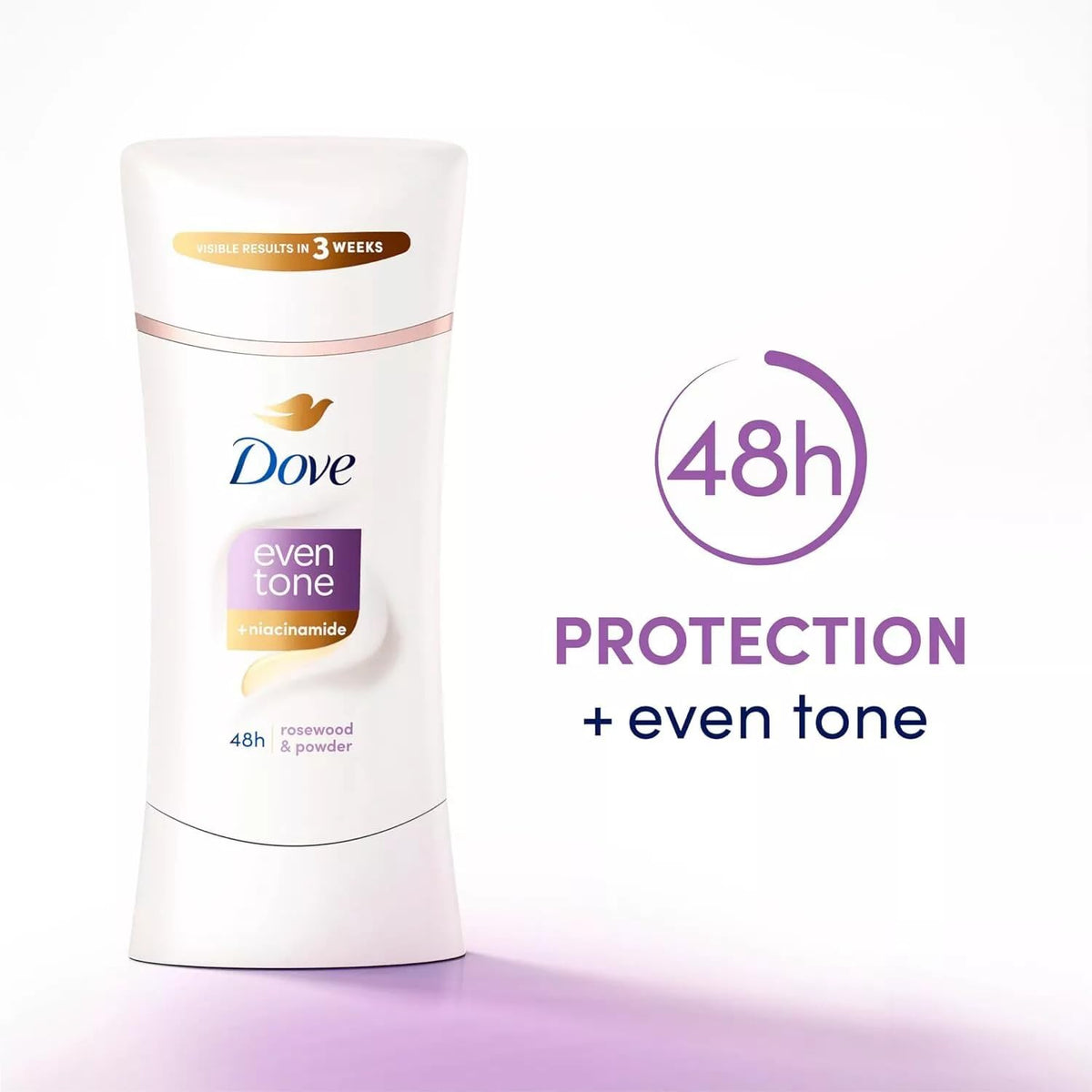 Dove Antiperspirant Équilibre de Teint 358g sur fond blanc