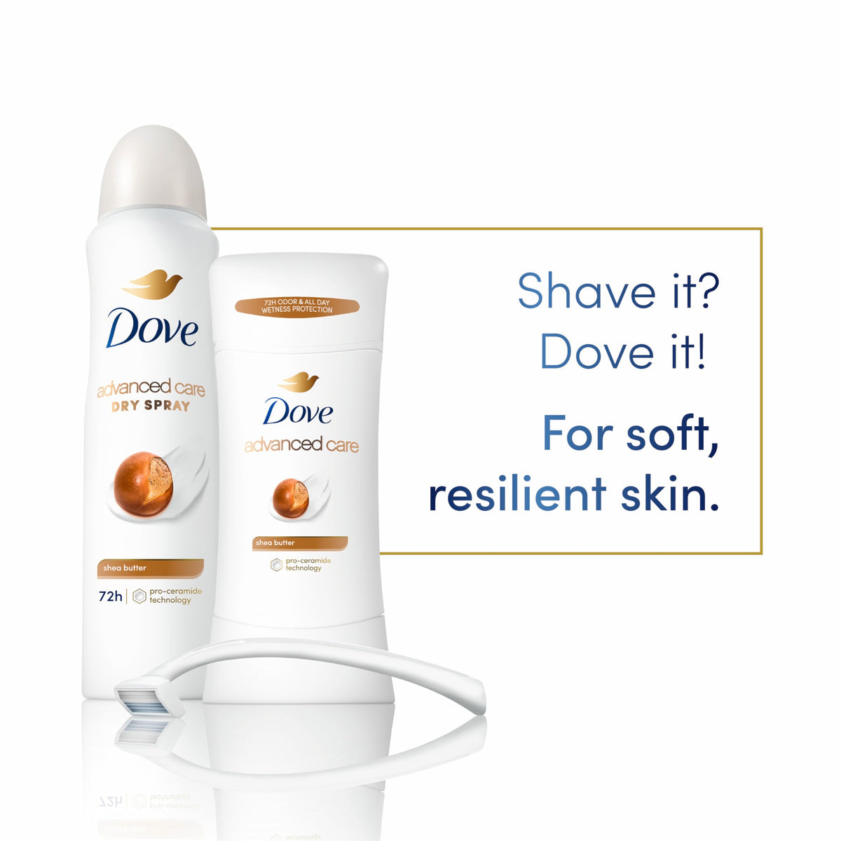 Dove Antiperspirant Stick Beurre de Karité avec packaging