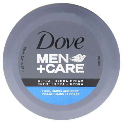 Dove Crème Ultra-Hydra pour Homme 181g vue de face avec emballage