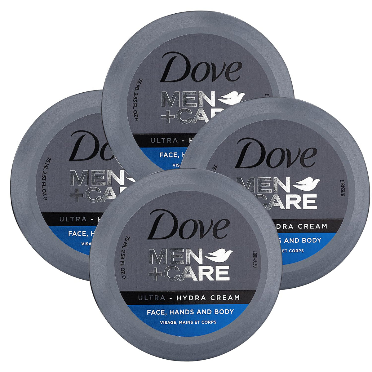 Dove Crème Ultra Hydra pour Homme 2,53 oz pot avant