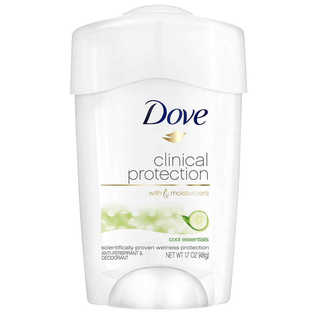 Dove Déodorant Anti-Transpirant Clinique Cool Essentials 48g, vue de face