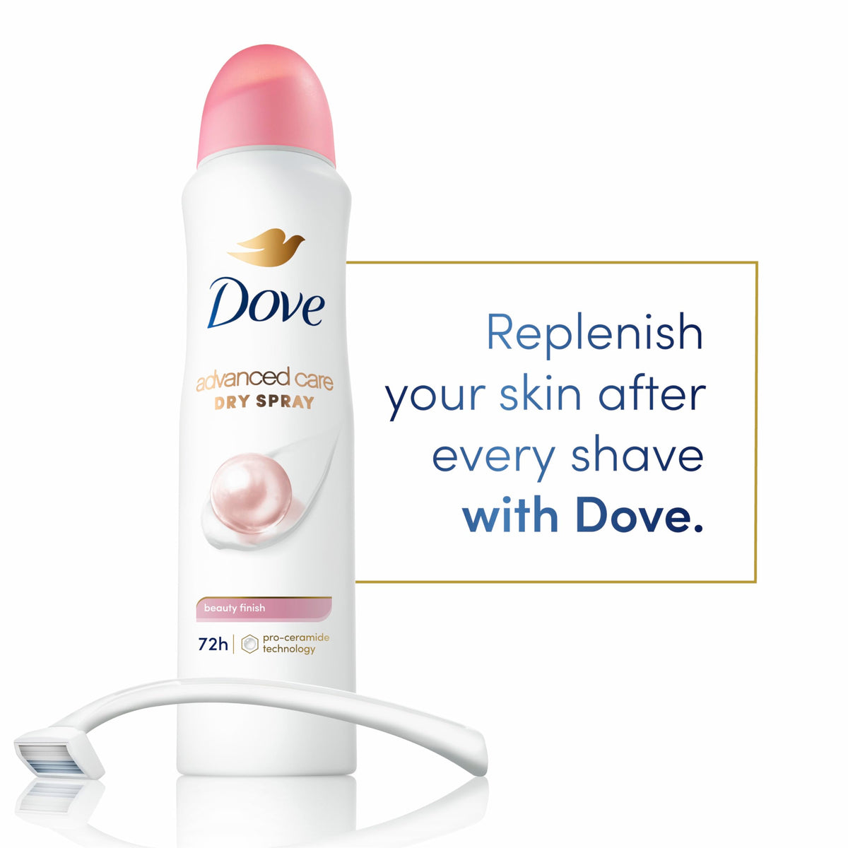 Dove Déodorant Antitranspirant Spray Beauty Finish dos