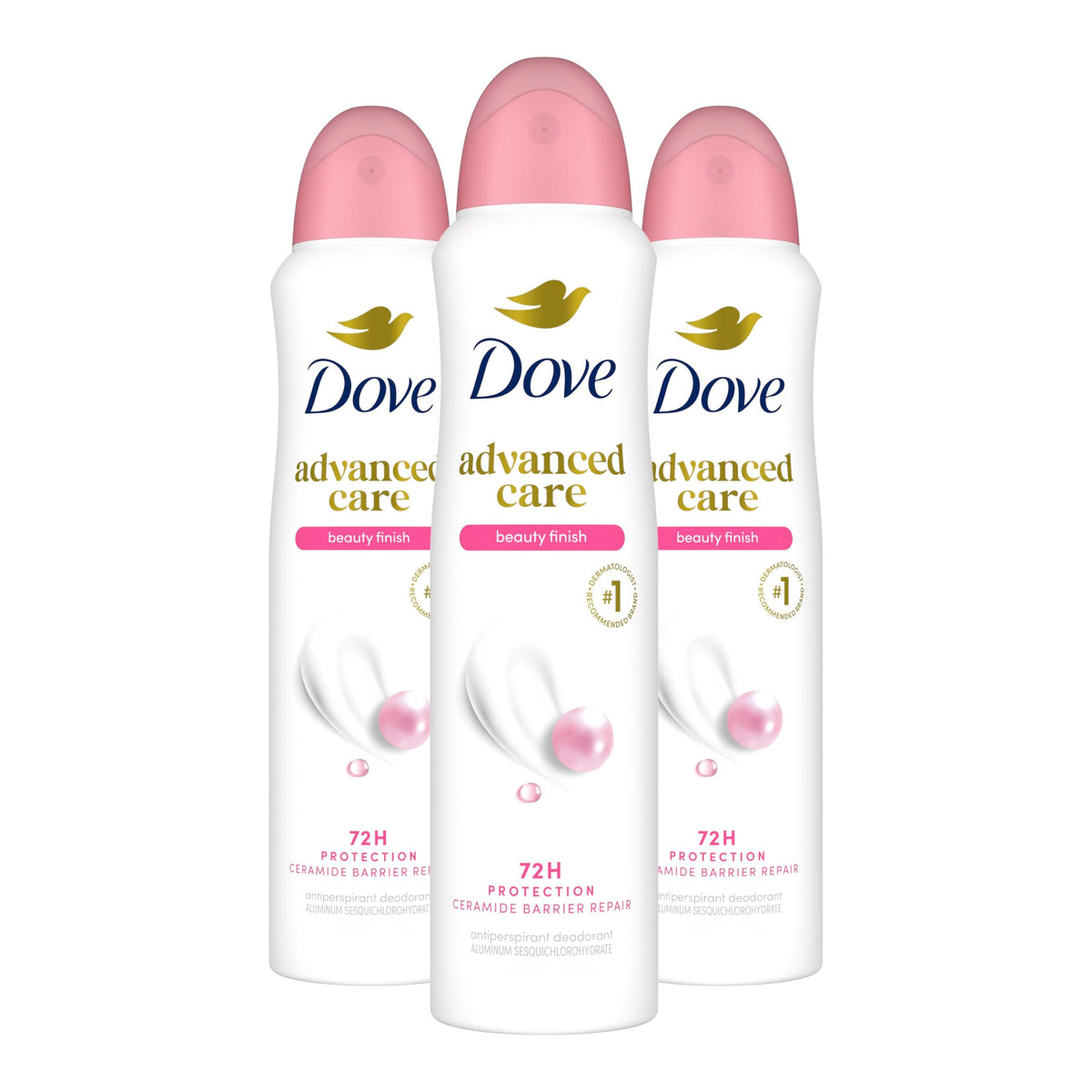 Dove Déodorant Antitranspirant Spray Beauty Finish face avant