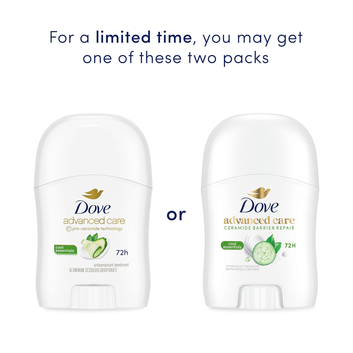 Dove Déodorant Antitranspirant Stick Cool Essentials arrière