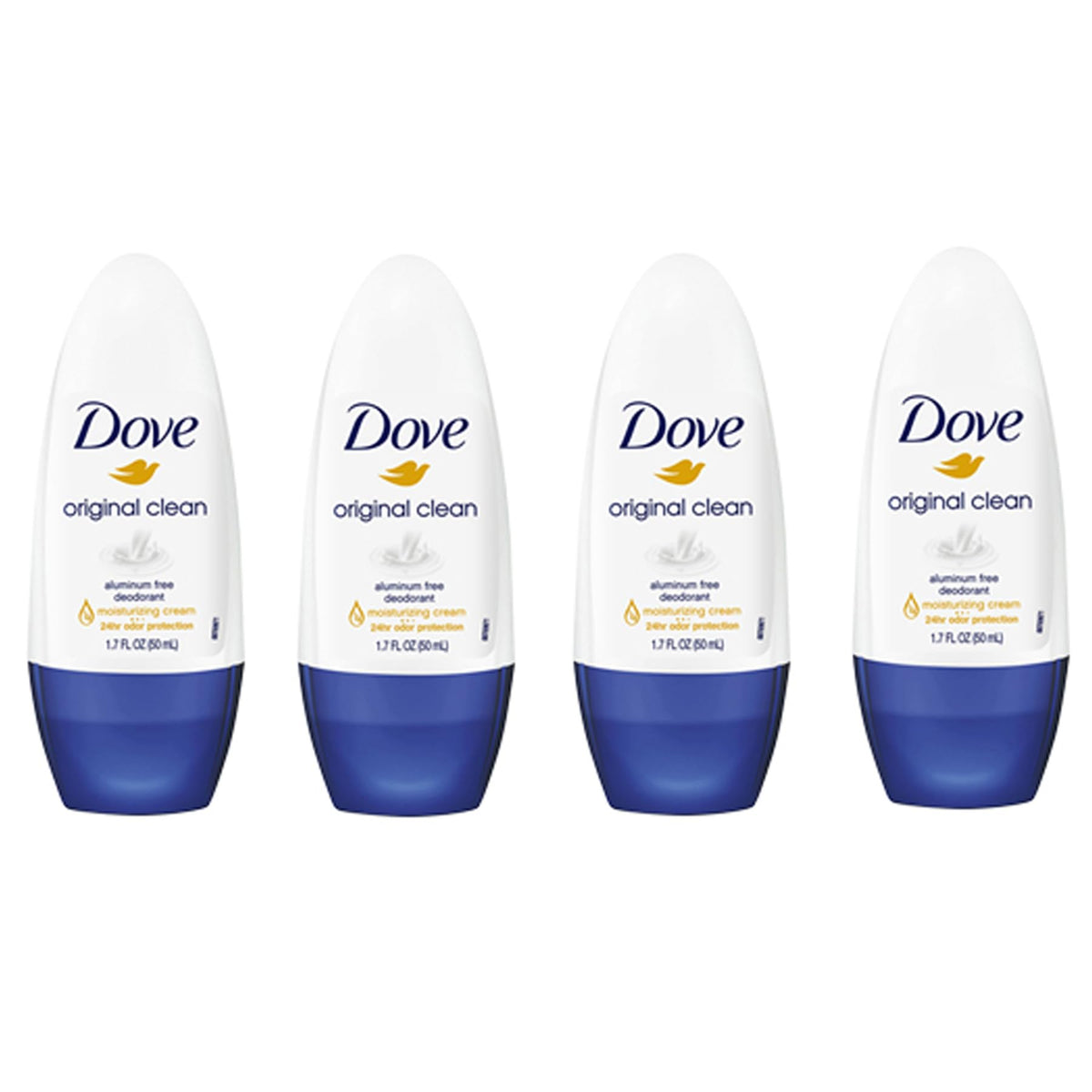 Dove Déodorant Roll-On Original Clean 4-Pack vue avant