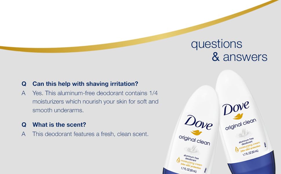 Dove Déodorant Roll-On Original Clean en usage