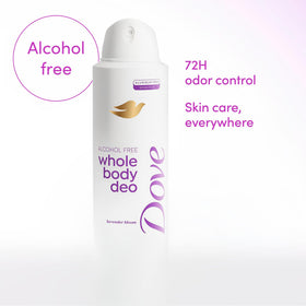 Dove Déodorant Spray Corps Complet Lavande 4 oz sur une table