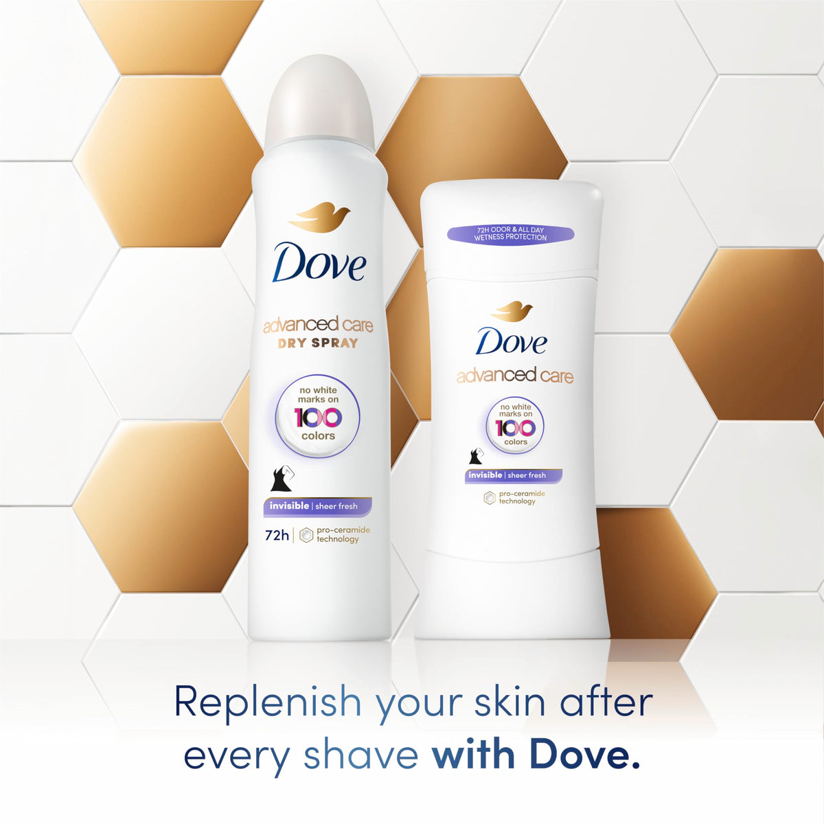 Dove Déodorant Stick Advanced Care 72h avec parfum de concombre