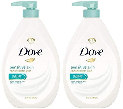 Dove Gel Douche 1 Litre vue de face avec pompe