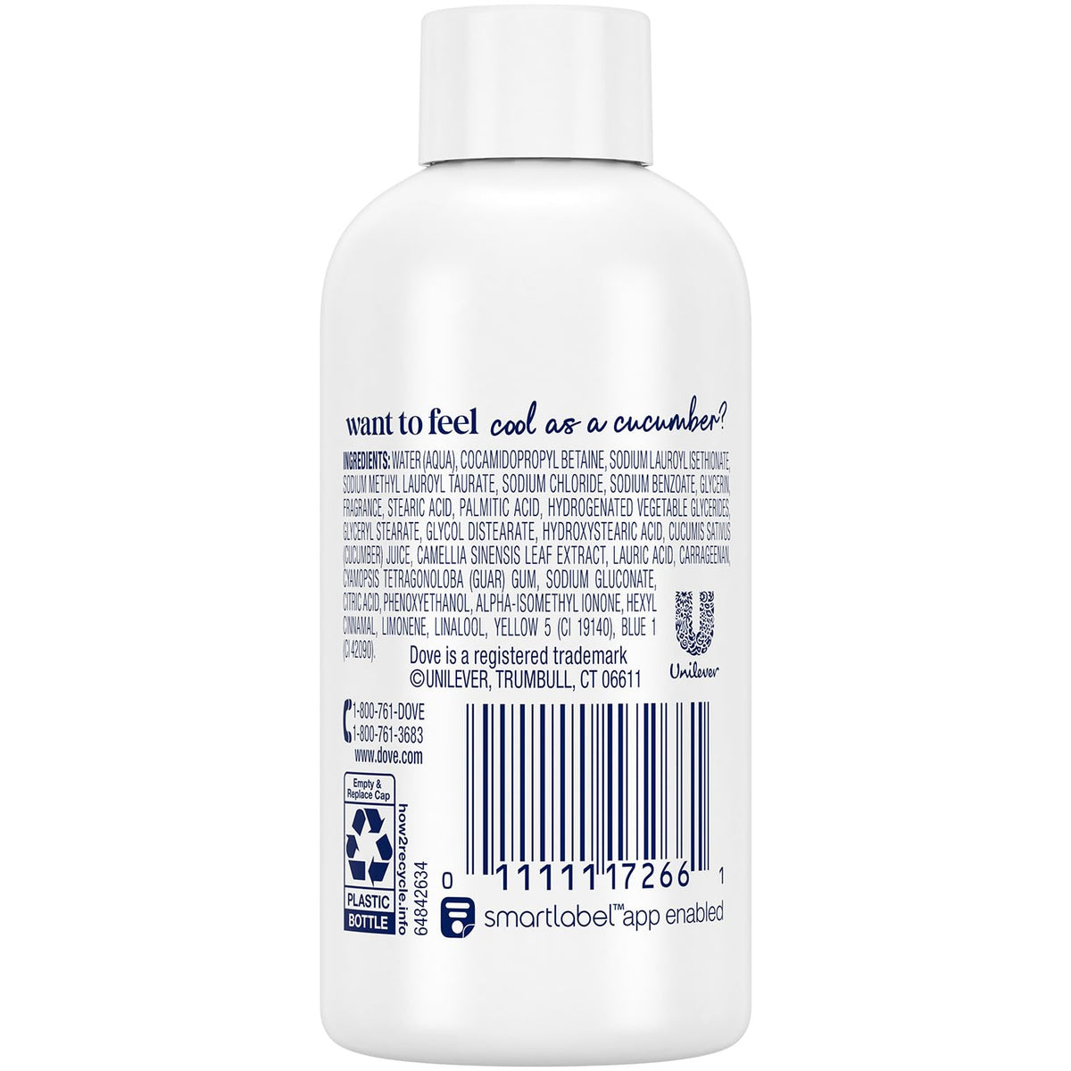 Dove Gel Douche Concombre & Thé Vert, flacon de 3 oz