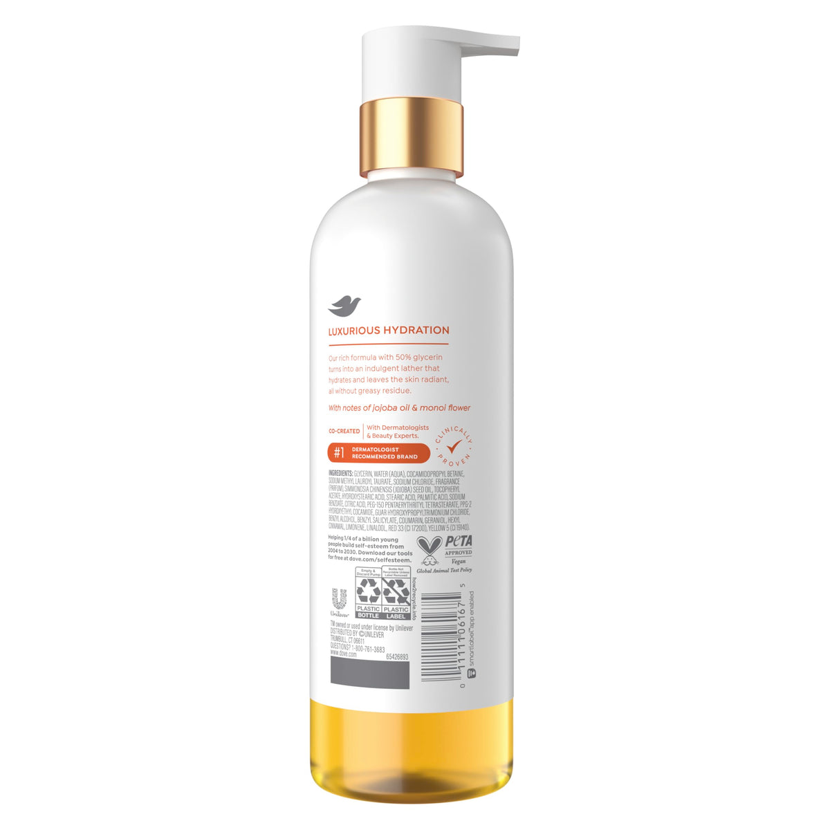 Dove Gel Douche Huile de Soin Radiance 450 ml arrière