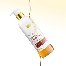 Dove Gel Douche Huile de Soin Radiance 450 ml en utilisation