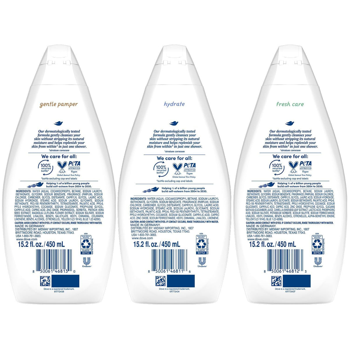 Dove Gel Douche Hydratant bouteille de 15,22 oz
