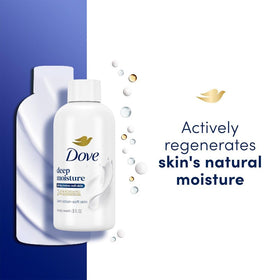 Dove Gel Douche Hydratant Voyage 3 Oz en utilisation
