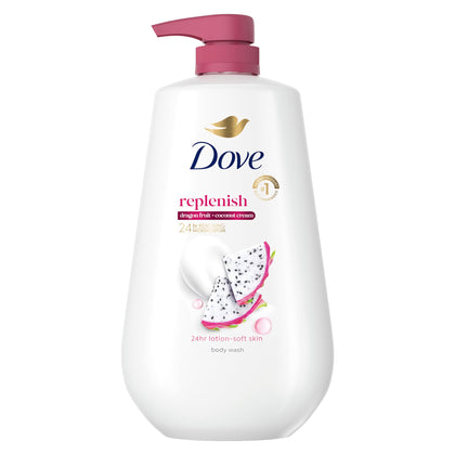 Dove gel douche réhydratant 24h 30,6 oz avec parfum fruits du dragon et crème de coco