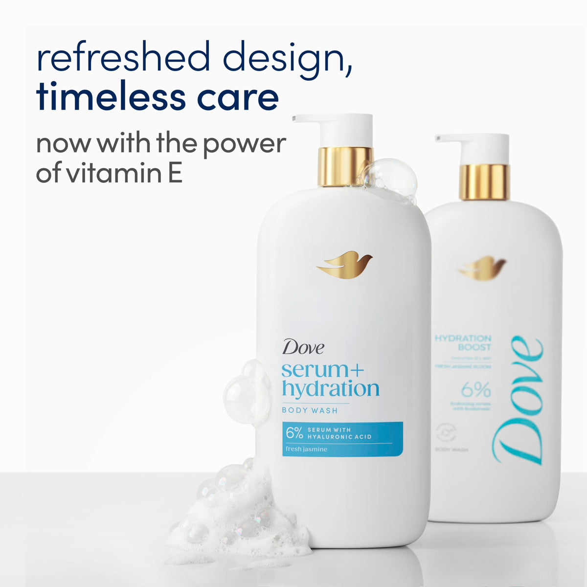 Dove Gel Douche Sérum Hydratation 30 fl oz avec mousse