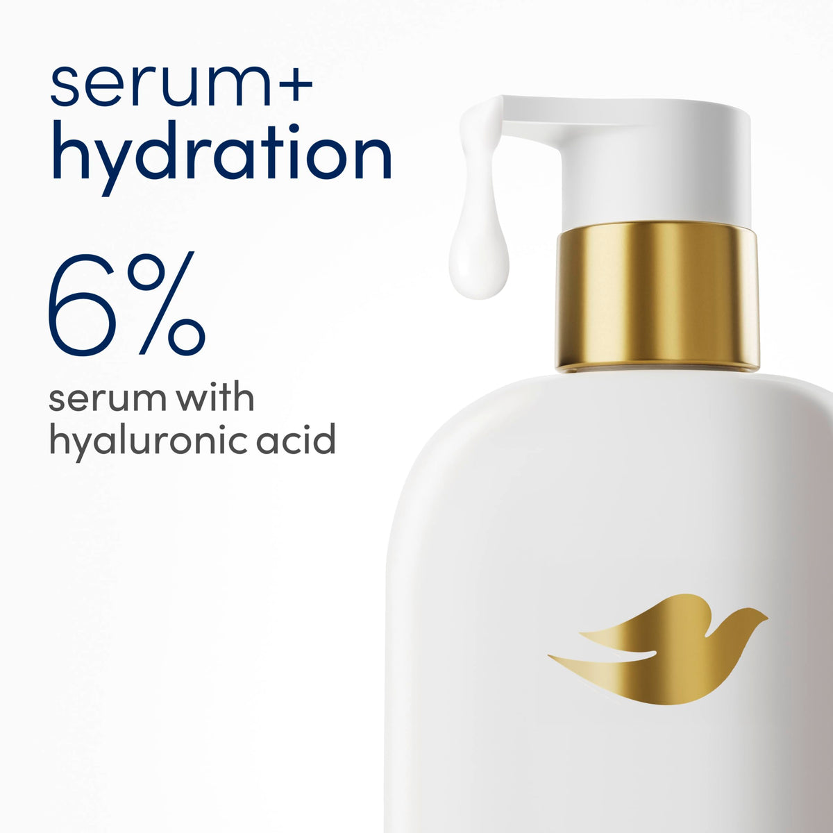 Dove Gel Douche Sérum Hydratation 30 fl oz en utilisation