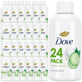 Dove Gel Douche Voyage 24-Pack Concombre & Thé Vert, vue avant