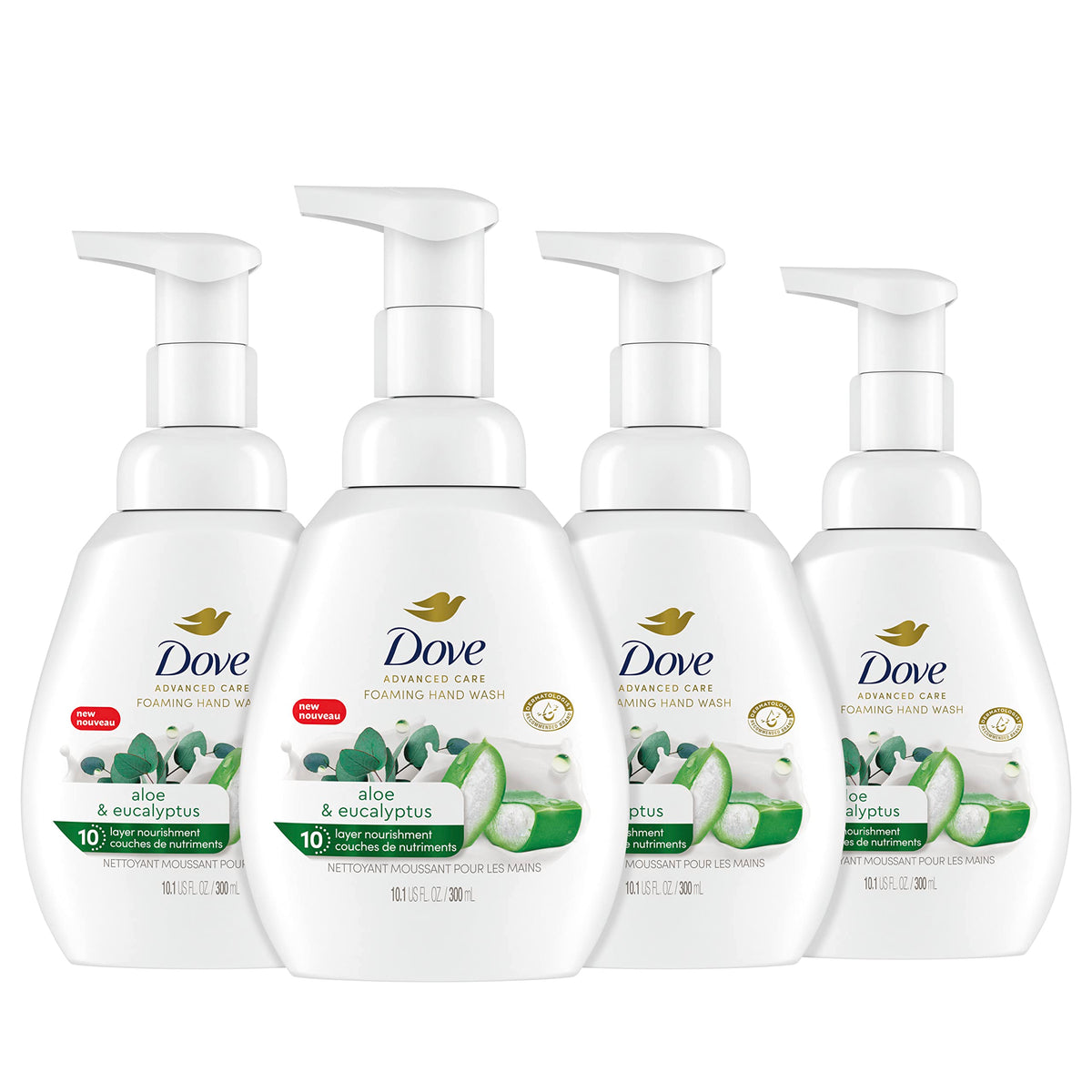 Dove gel moussant pour les mains Aloe & Eucalyptus, vue avant